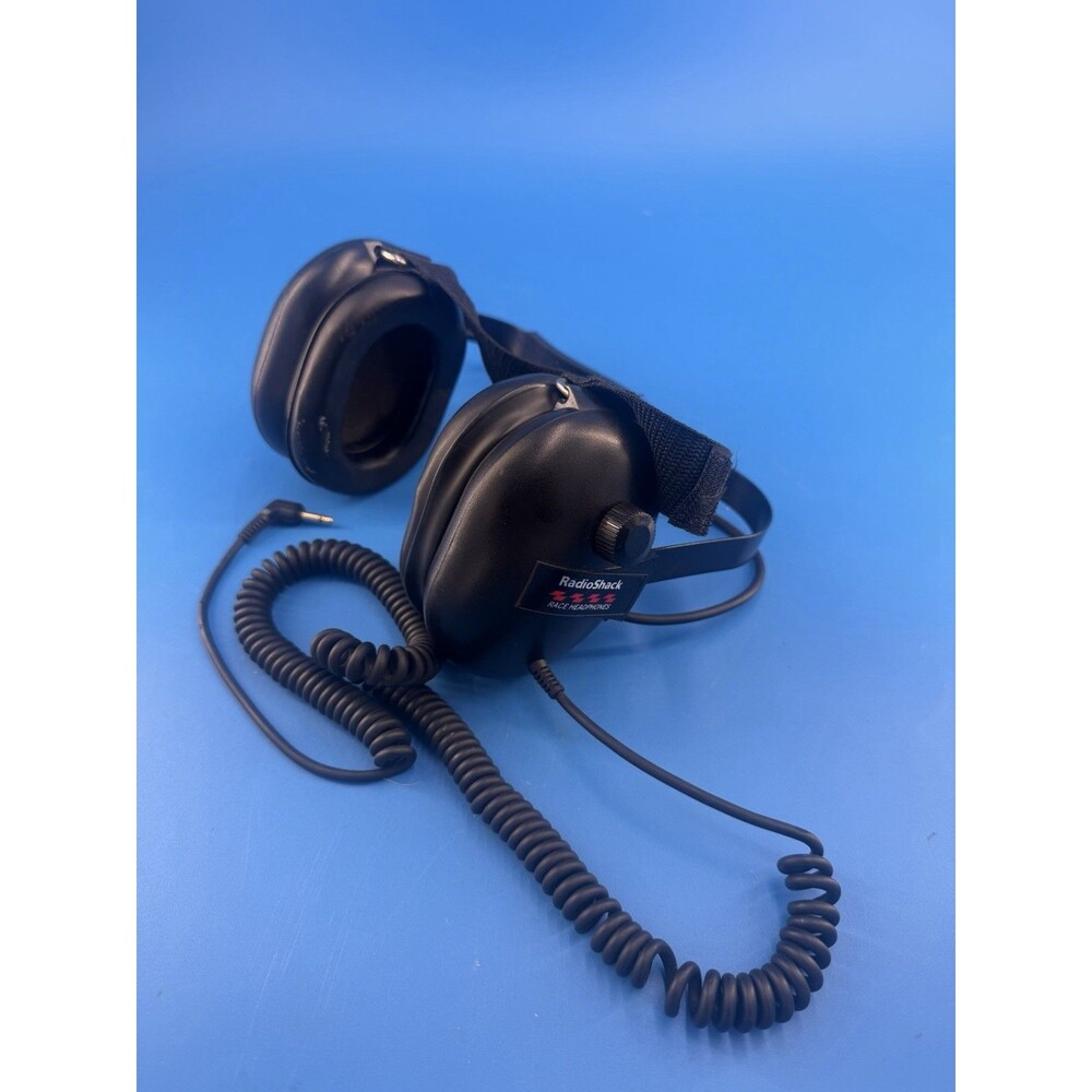 Radio Shack Noise Reducing Race Scanner Headphones Black Adjustable NASCAR WORKS